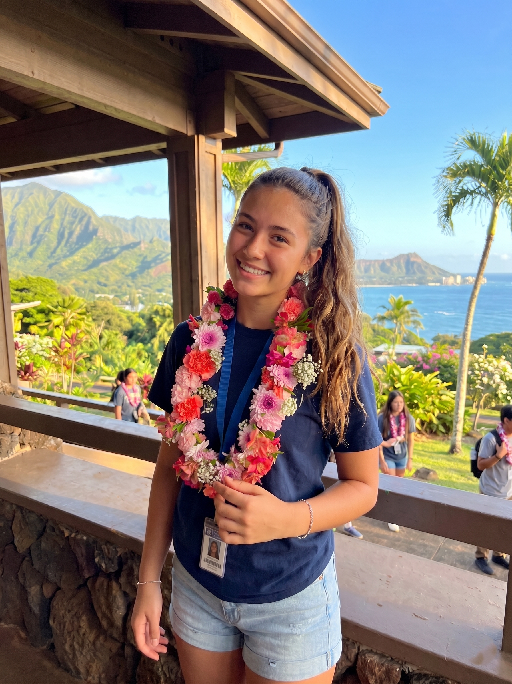 Graduation Lei Hawaii "Fresh Pink Floral Lei "